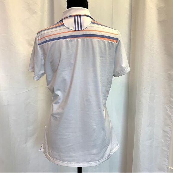 ADIDAS Golf Ladies Ultimate 365 Stripe Short Sleeve Polo Shirt Sz M🇨🇦 - Picture 6 of 12